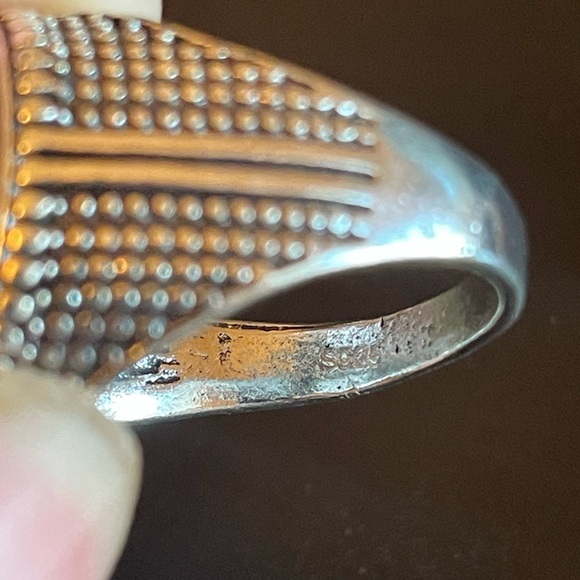 very cool black obsidian S925 silver ring - Picture 8 of 9